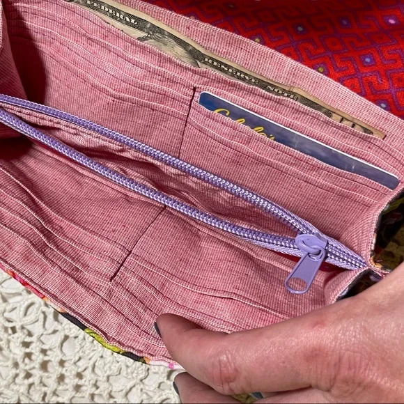 Colorful Floral & Snake Reptile Large Envelope Wallet - Picture 5 of 6